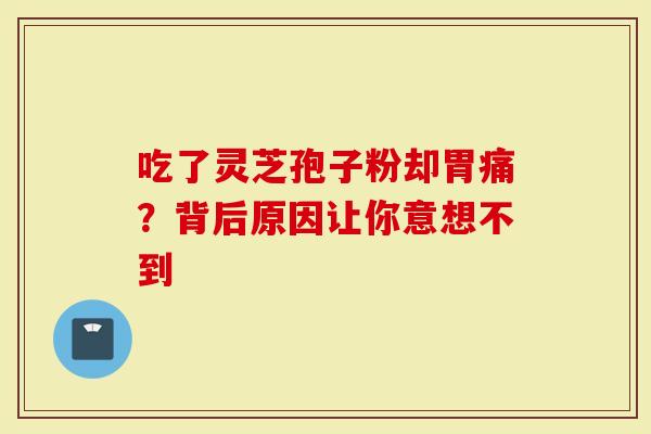 吃了灵芝孢子粉却胃痛？背后原因让你意想不到