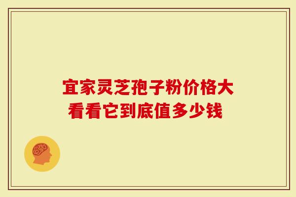 宜家灵芝孢子粉价格大 看看它到底值多少钱